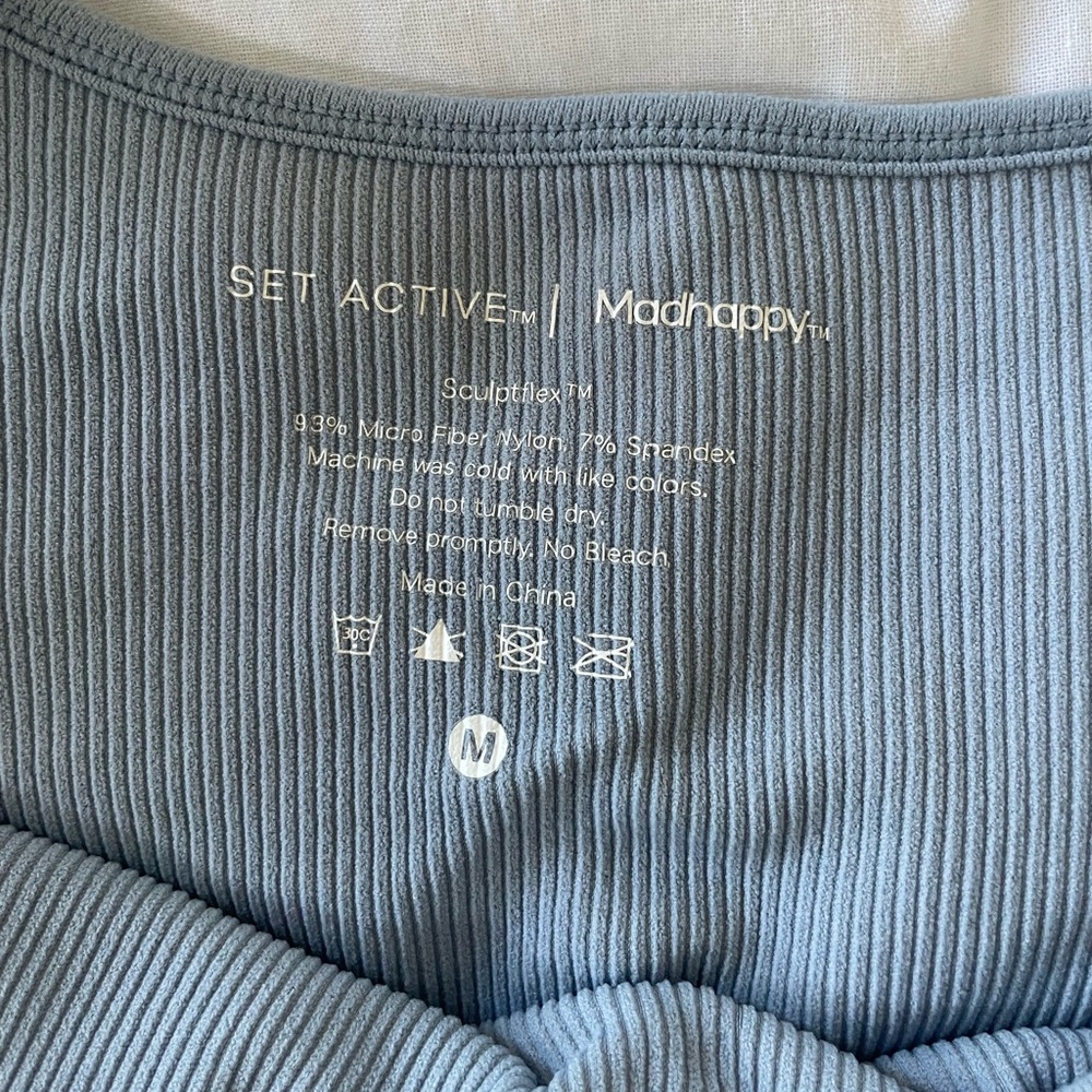 SET ACTIVE x MadHappy Collab Sports Bra — Size M